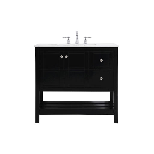 Elegant Kitchen/Bath Theo 36" Single Bathroom Vanity, Black - VF16436BK