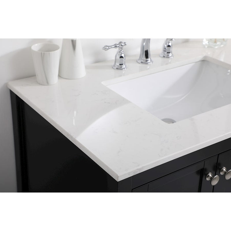 Elegant Kitchen/Bath Theo 36" Single Bathroom Vanity, Black