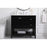Elegant Theo 36" Single Bathroom Vanity, Black/Backsplash