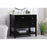 Elegant Theo 36" Single Bathroom Vanity, Black/Backsplash