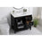 Elegant Theo 36" Single Bathroom Vanity, Black/Backsplash
