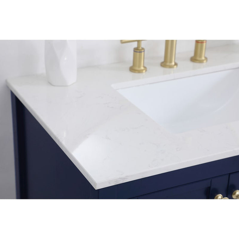 Elegant Kitchen/Bath Theo 36" Single Bathroom Vanity, Blue