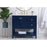 Elegant Theo 36" Single Bathroom Vanity, Blue/Backsplash