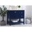 Elegant Theo 36" Single Bathroom Vanity, Blue/Backsplash