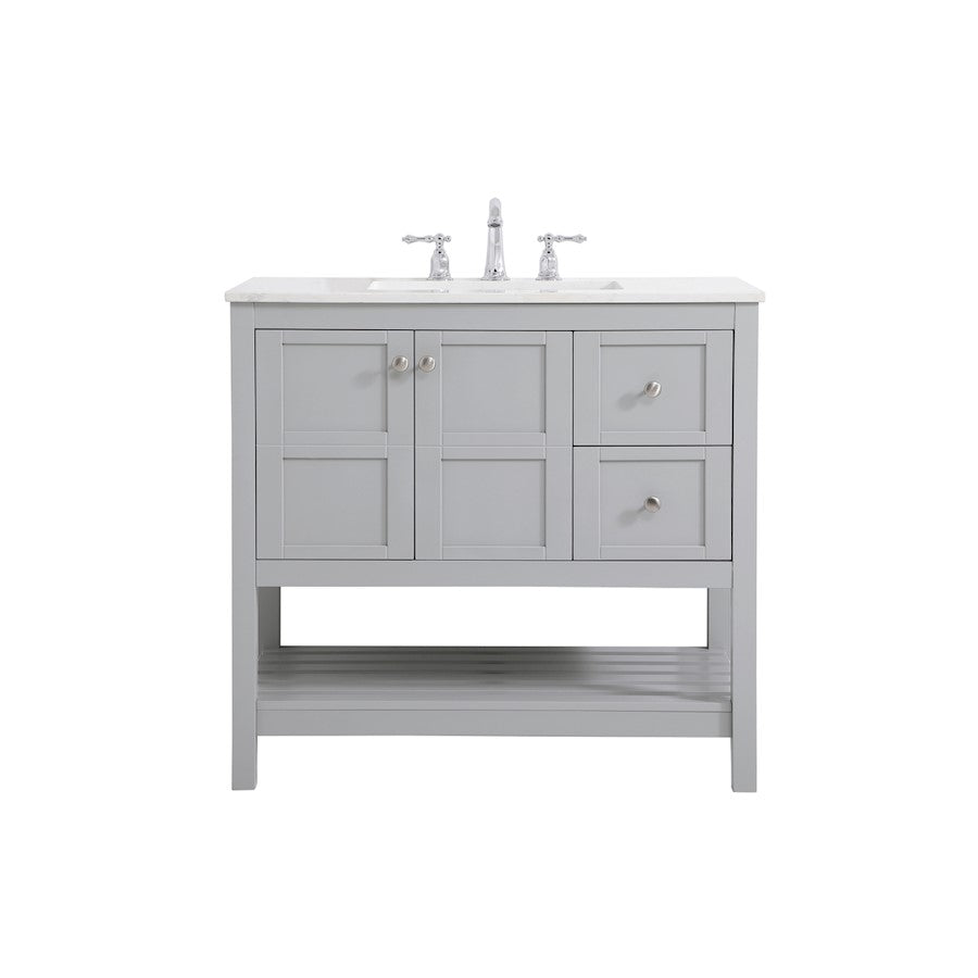 Elegant Kitchen/Bath Theo 36" Single Bathroom Vanity, Gray - VF16436GR