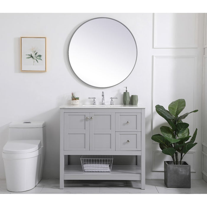 Elegant Kitchen/Bath Theo 36" Single Bathroom Vanity, Gray
