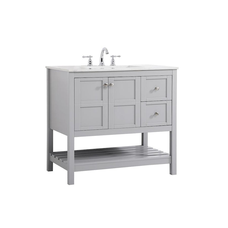 Elegant Kitchen/Bath Theo 36" Single Bathroom Vanity, Gray