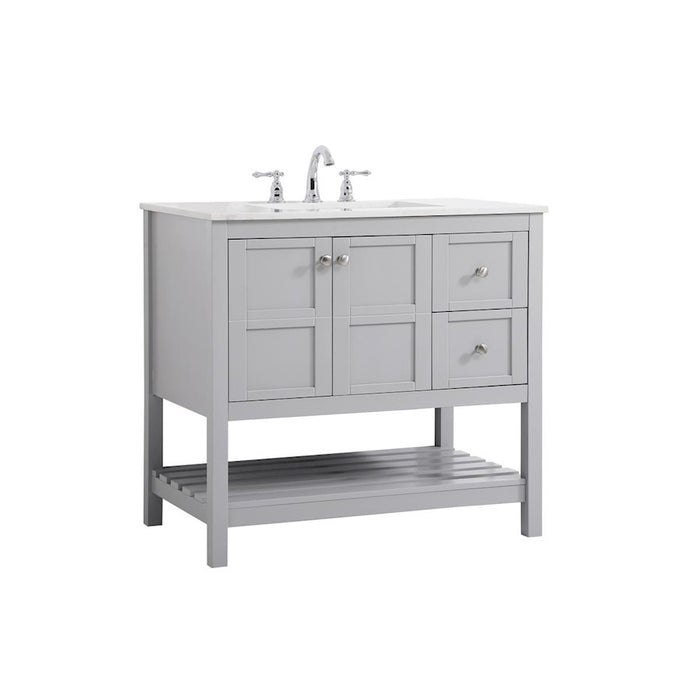 Elegant Kitchen/Bath Theo 36" Single Bathroom Vanity, Gray