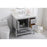 Elegant Theo 36" Single Bathroom Vanity, Gray/Backsplash