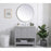 Elegant Theo 36" Single Bathroom Vanity, Gray/Backsplash