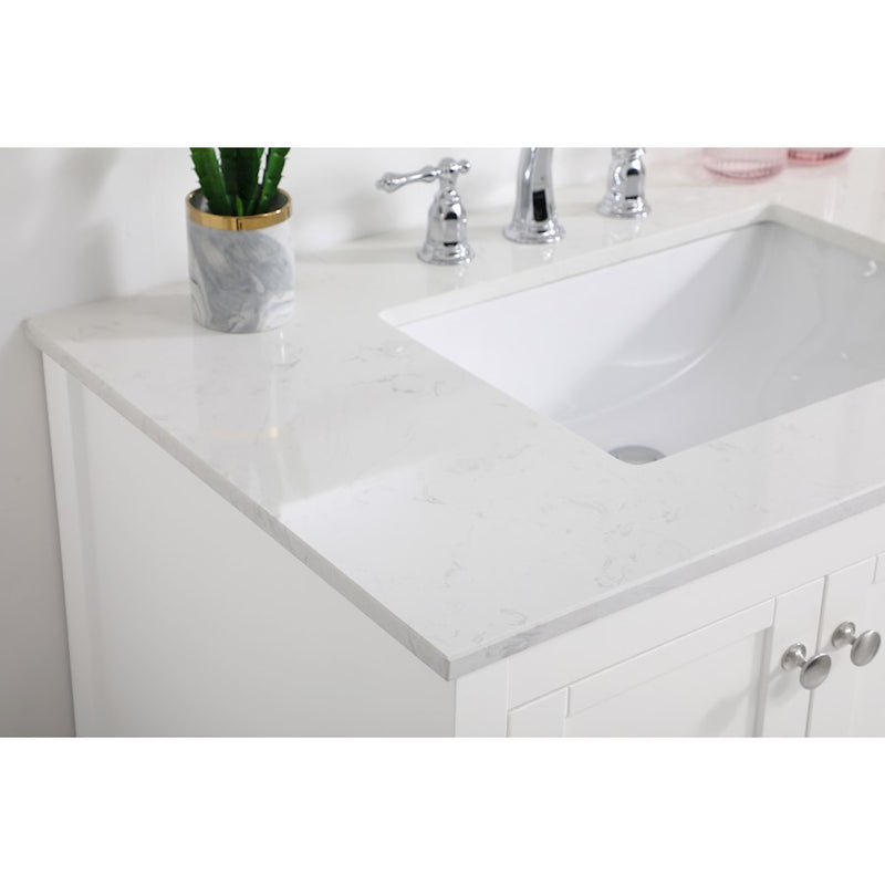 Elegant Kitchen/Bath Theo 36" Single Bathroom Vanity, White