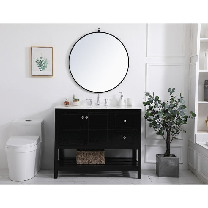 Elegant Kitchen/Bath Theo 42" Single Bathroom Vanity, Black