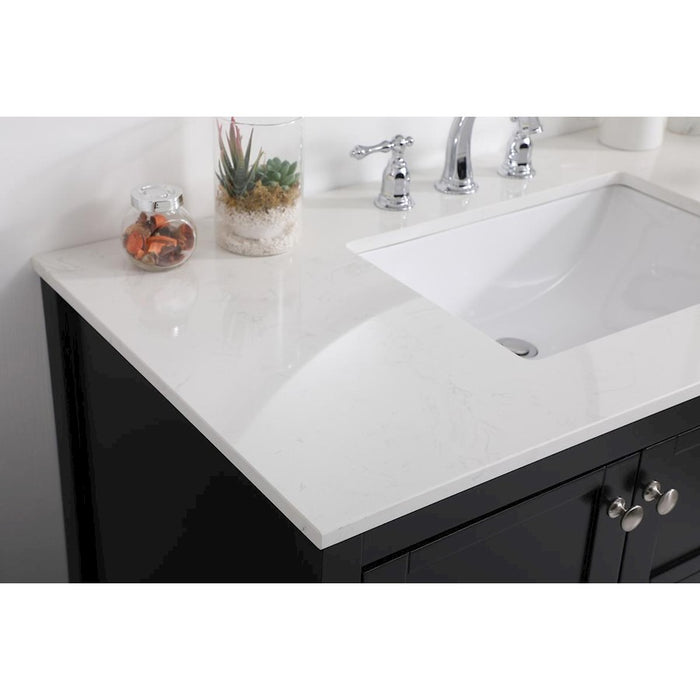 Elegant Kitchen/Bath Theo 42" Single Bathroom Vanity, Black