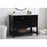 Elegant Theo 42" Single Bathroom Vanity, Black/Backsplash