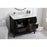 Elegant Theo 42" Single Bathroom Vanity, Black/Backsplash