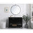 Elegant Theo 42" Single Bathroom Vanity, Black/Backsplash