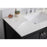 Elegant Theo 42" Single Bathroom Vanity, Black/Backsplash