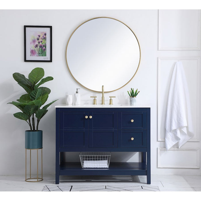 Elegant Kitchen/Bath Theo 42" Single Bathroom Vanity, Blue