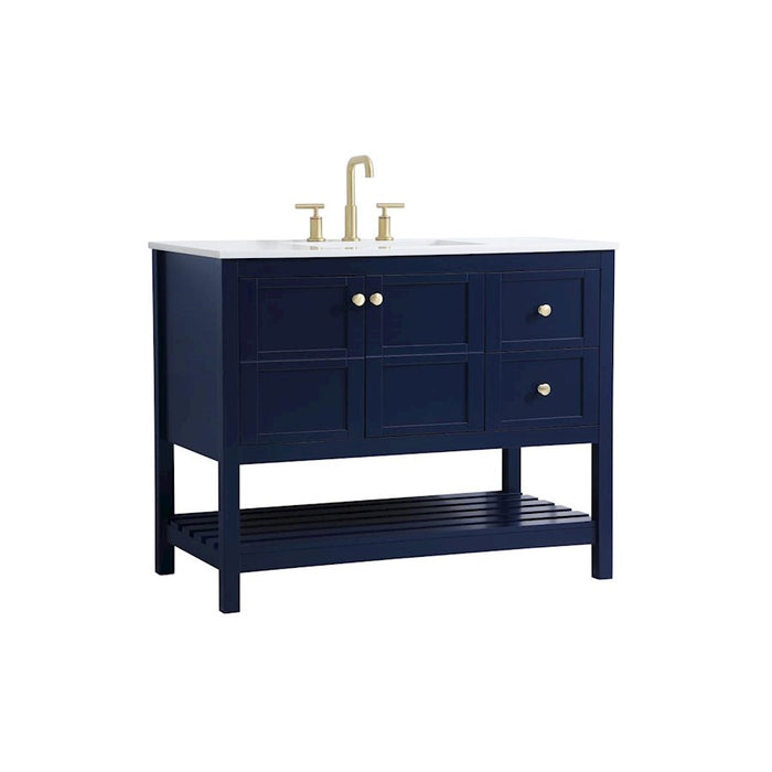 Elegant Kitchen/Bath Theo 42" Single Bathroom Vanity, Blue