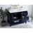 Elegant Theo 42" Single Bathroom Vanity, Blue/Backsplash