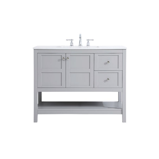 Elegant Kitchen/Bath Theo 42" Single Bathroom Vanity, Gray - VF16442GR