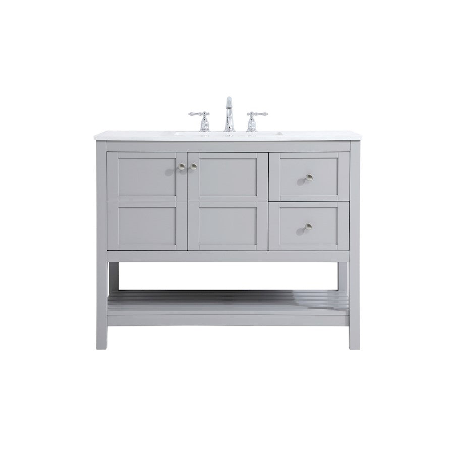 Elegant Kitchen/Bath Theo 42" Single Bathroom Vanity, Gray - VF16442GR