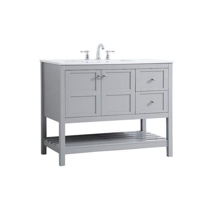 Elegant Kitchen/Bath Theo 42" Single Bathroom Vanity, Gray