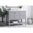 Elegant Theo 42" Single Bathroom Vanity, Gray/Backsplash