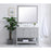 Elegant Theo 42" Single Bathroom Vanity, Gray/Backsplash