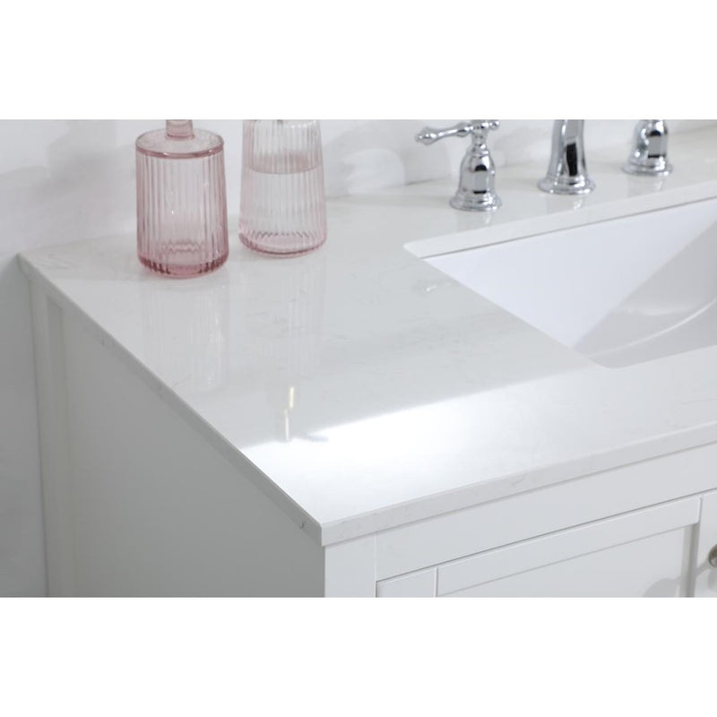 Elegant Kitchen/Bath Theo 42" Single Bathroom Vanity, White