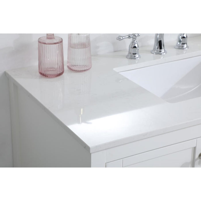 Elegant Kitchen/Bath Theo 42" Single Bathroom Vanity, White