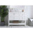 Elegant Theo 42" Single Bathroom Vanity, White/Backsplash