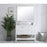 Elegant Theo 42" Single Bathroom Vanity, White/Backsplash