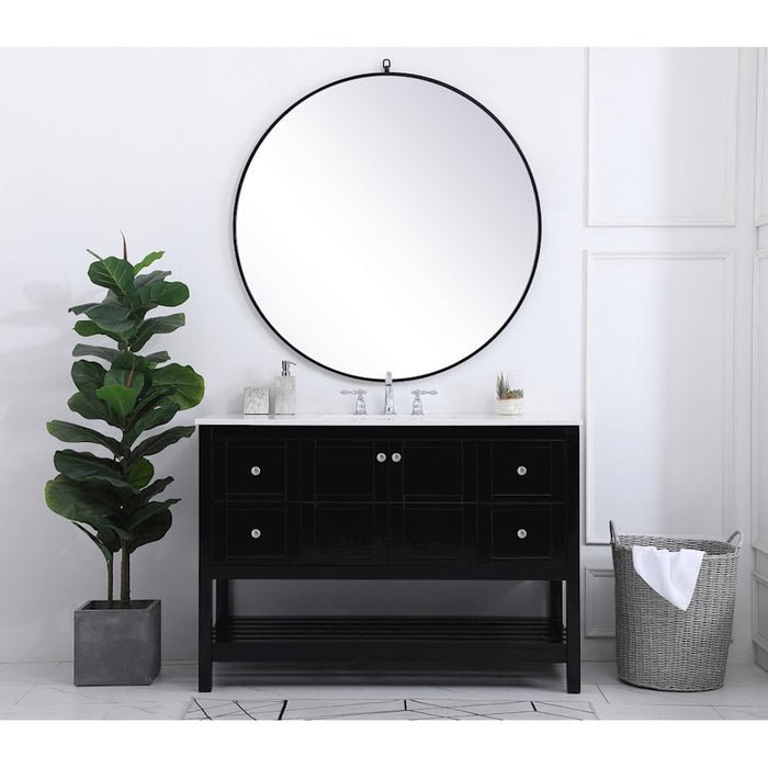 Elegant Kitchen/Bath Theo 48" Single Bathroom Vanity, Black