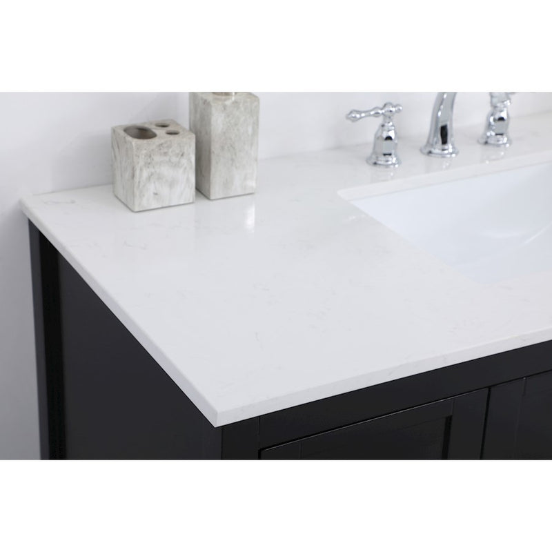 Elegant Kitchen/Bath Theo 48" Single Bathroom Vanity, Black