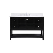 Elegant Theo 48" Single Bathroom Vanity, Black/Backsplash - VF16448BK-BS