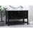 Elegant Theo 48" Single Bathroom Vanity, Black/Backsplash