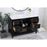 Elegant Theo 48" Single Bathroom Vanity, Black/Backsplash