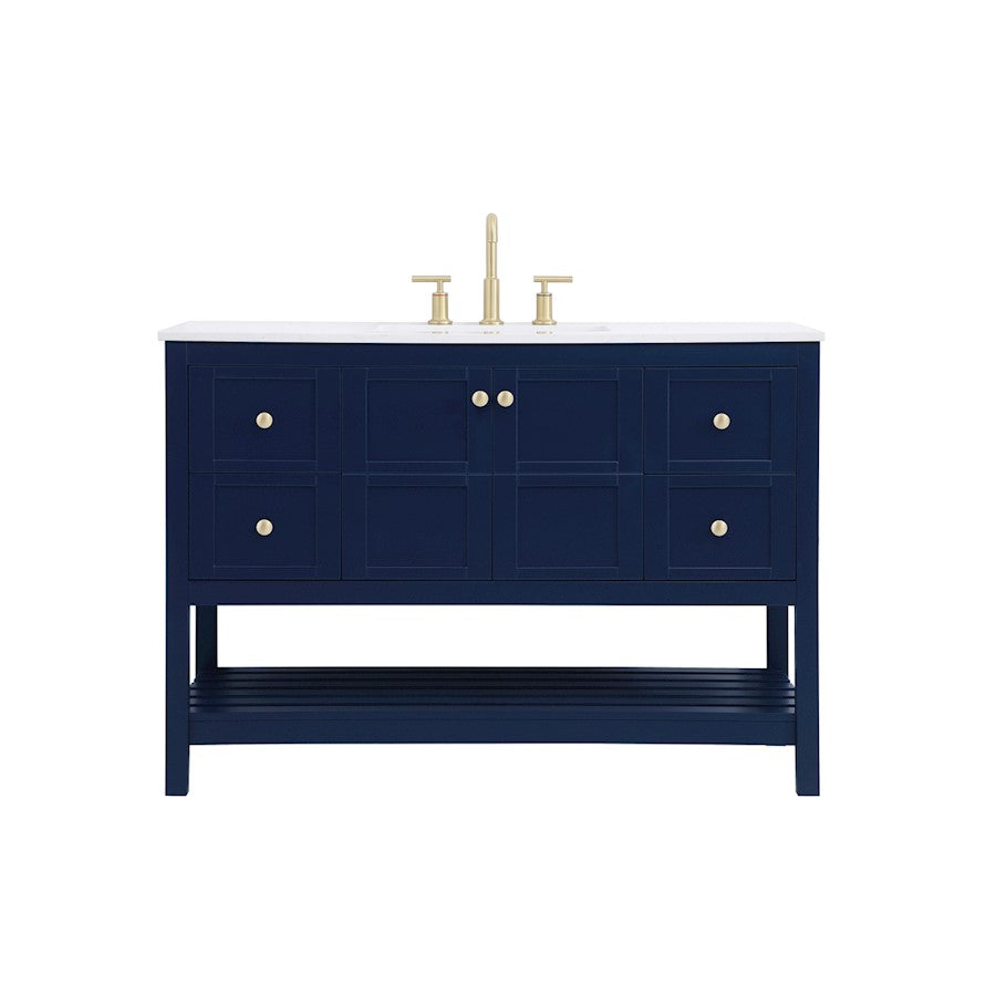 Elegant Kitchen/Bath Theo 48" Single Bathroom Vanity, Blue - VF16448BL