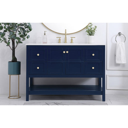 Elegant Kitchen/Bath Theo 48" Single Bathroom Vanity, Blue