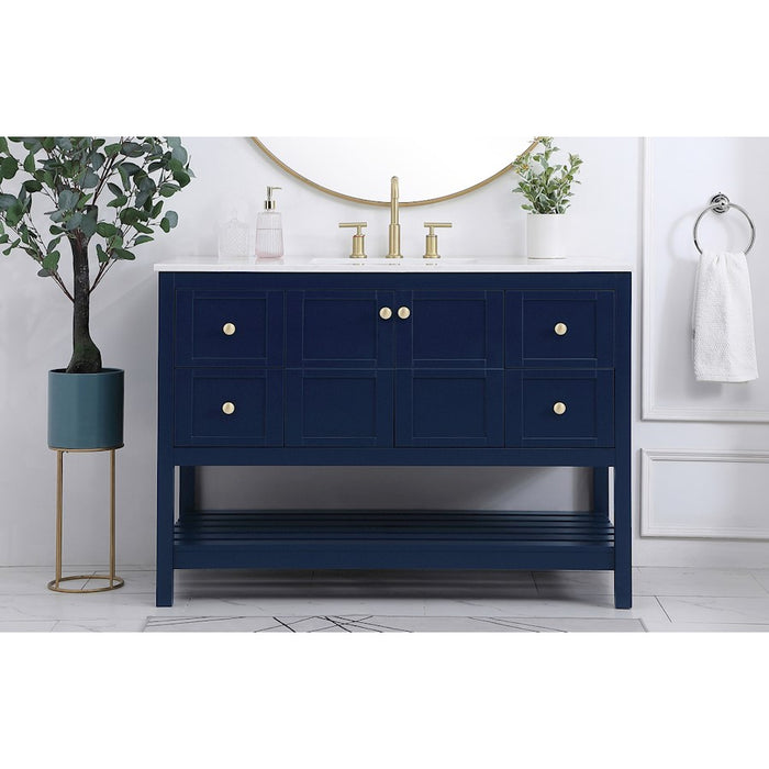 Elegant Kitchen/Bath Theo 48" Single Bathroom Vanity, Blue