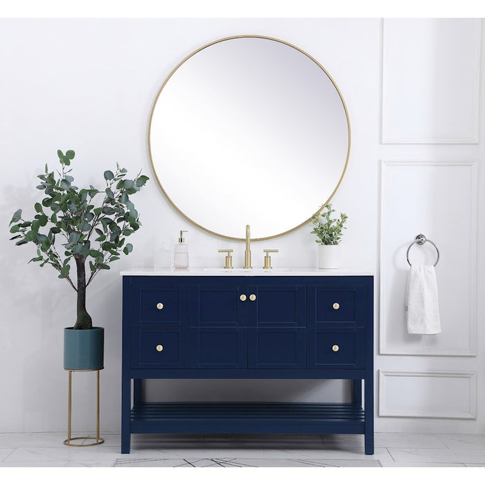 Elegant Kitchen/Bath Theo 48" Single Bathroom Vanity, Blue