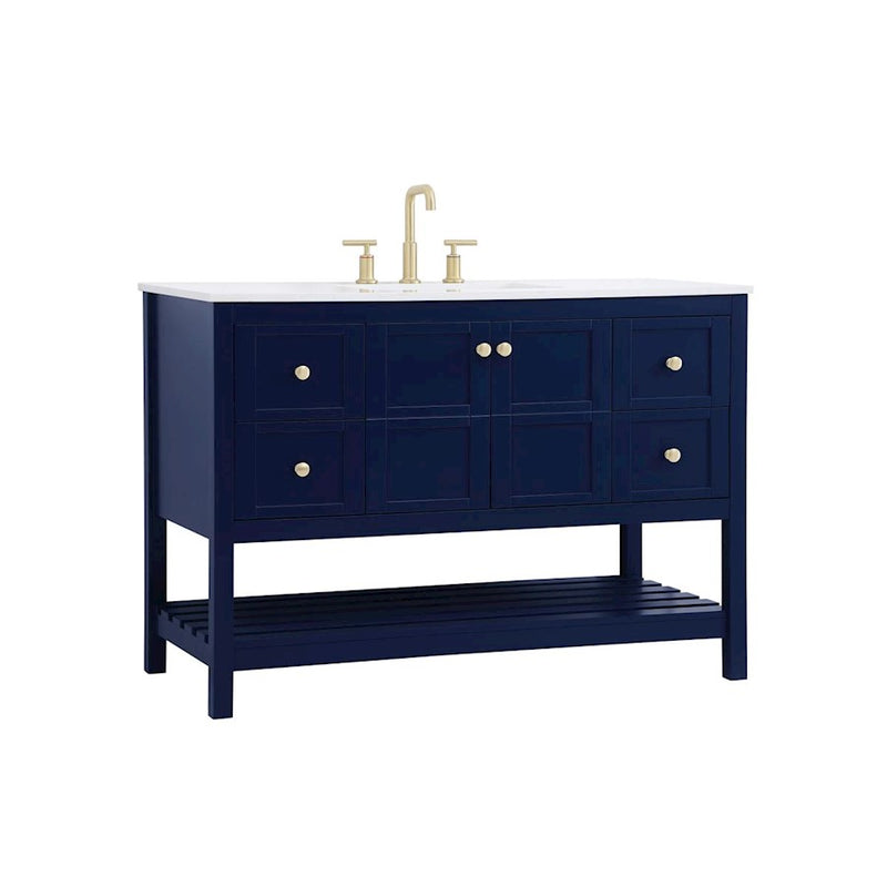 Elegant Kitchen/Bath Theo 48" Single Bathroom Vanity, Blue