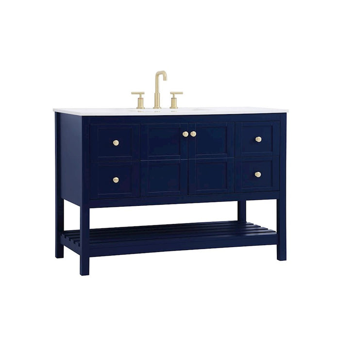 Elegant Kitchen/Bath Theo 48" Single Bathroom Vanity, Blue