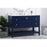 Elegant Theo 48" Single Bathroom Vanity, Blue/Backsplash