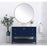 Elegant Theo 48" Single Bathroom Vanity, Blue/Backsplash