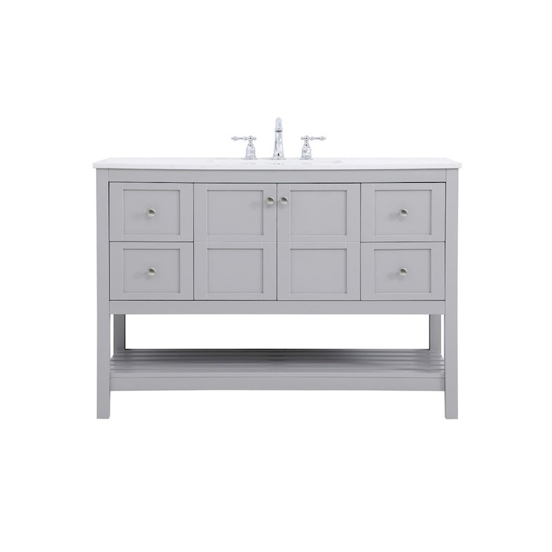Elegant Kitchen/Bath Theo 48" Single Bathroom Vanity, Gray - VF16448GR