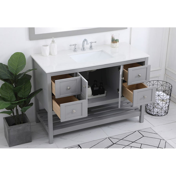 Elegant Kitchen/Bath Theo 48" Single Bathroom Vanity, Gray