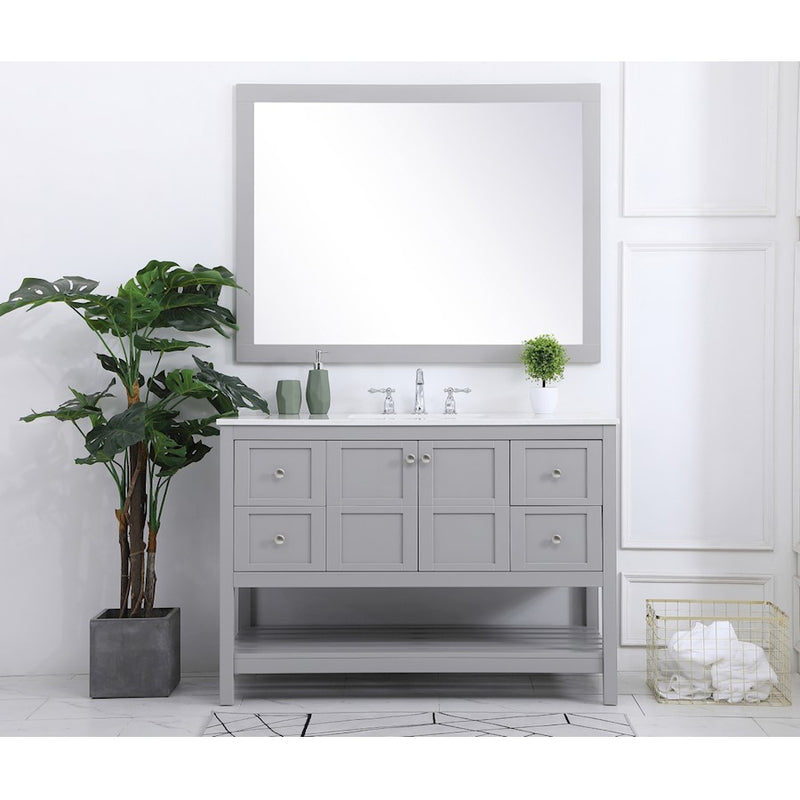 Elegant Kitchen/Bath Theo 48" Single Bathroom Vanity, Gray