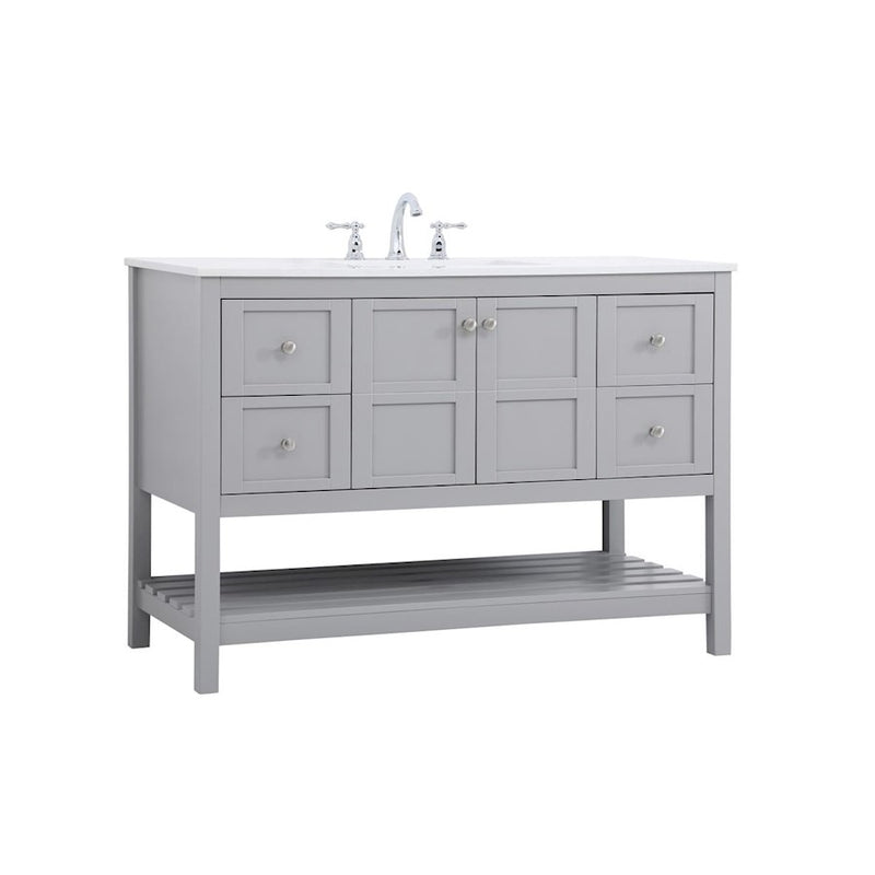 Elegant Kitchen/Bath Theo 48" Single Bathroom Vanity, Gray